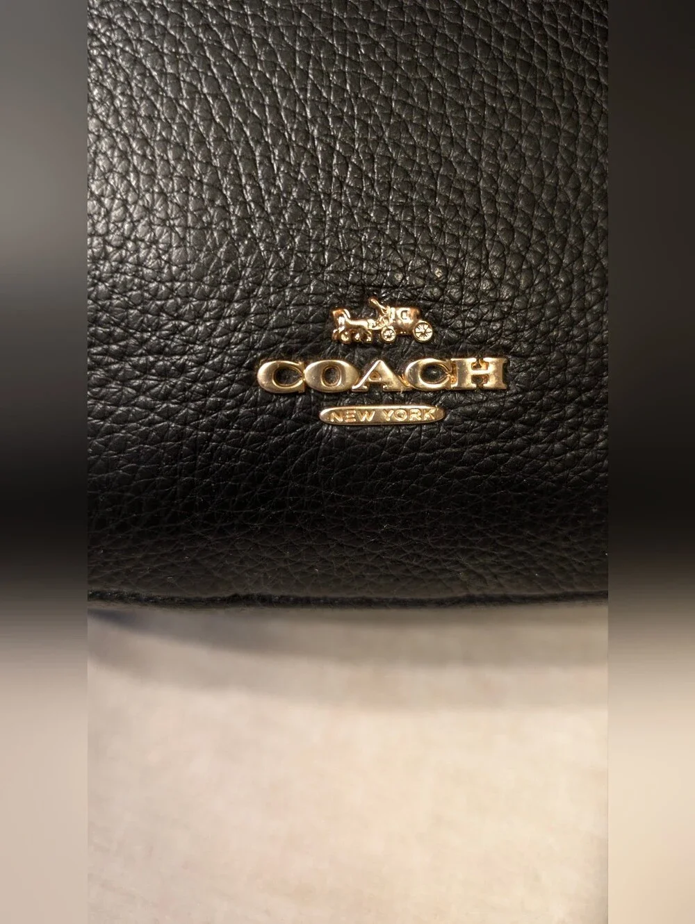 Coach F31399 Elle Hobo Black Pebbled Leather  Shoulder Bag